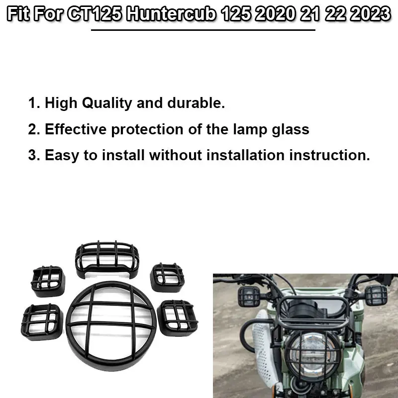 Fit For HONDA CT Huntercub 125 CT125 2020-2023 Motorcycle Accessories Headlight Grill Cover Turn Signal Taillight Lamp Protector