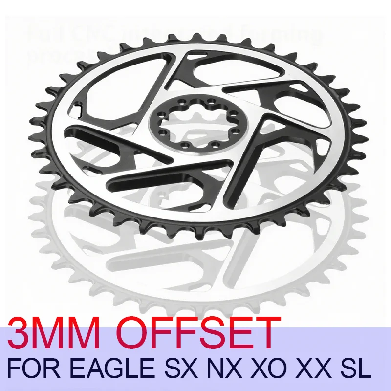 

3mm Offset 8 Bolts Direct Mount Chain Ring Narrow Wide Cnc For Eagle Sx Nx Xo Xx Sl 34t 36t 38t 40t Sprocket 10s 11s 12s