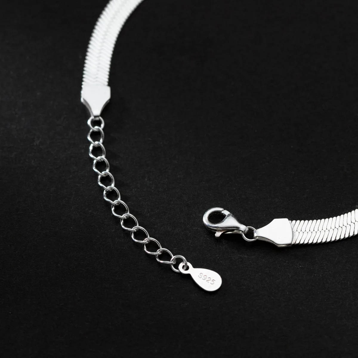 MIQIAO 925 Sterling Silver Women Bracelet Flat Snake Chain Female Christmas Gift Jewelry Bracelets On Hand Temperament