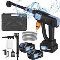 6 In 1 Cordless High Pressure Washer Spray Water Gun Car Wash Pressure Water washing Machine with 2 Battery and Storage Box