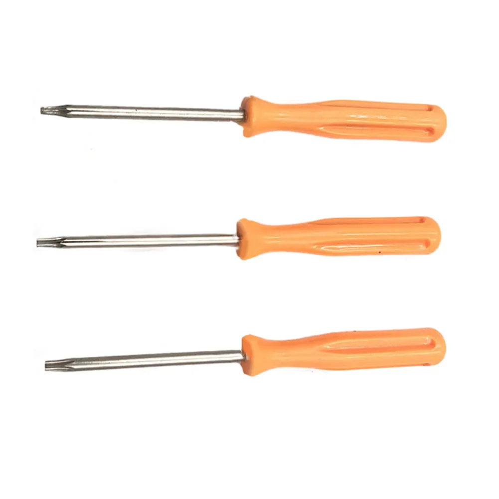 3Pcs Torx Screwdriver 100mm T6 Solid T8 Hollow Head Driver Bit Security Opening Tool For Console Repairing Manual Tool