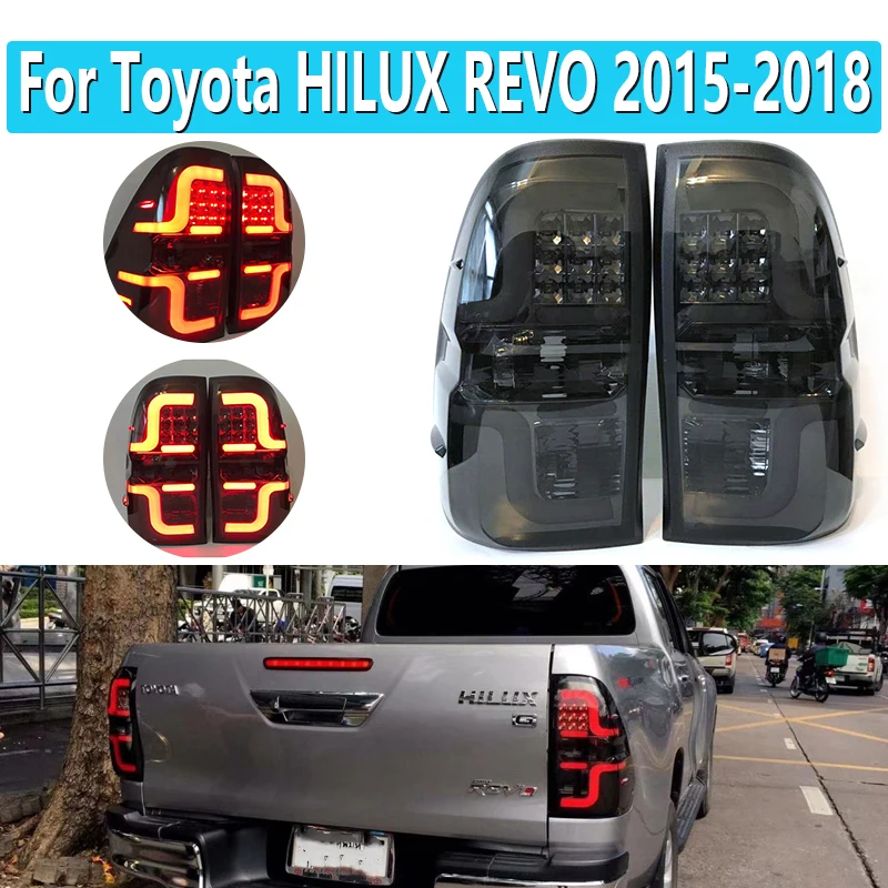 1 Pair Car Exterior lightsLED Tail Lightsand Rear Tail Lights For Toyota HILUX REVO 2015-2018 LED Brake Lights