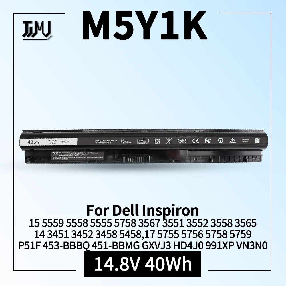 M5Y1K Battery for Dell Inspiron 15 3000 5000 Series 5559 5558 5555 3567 3551 3552,14 3451 3452 3458 5458,17 5755 5756 5758 5759