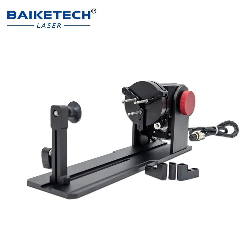 Stepper Motor Index Rotary Attachment, Desktop Chuck Rotation Work Jig, Laser Engraving Accessory Suitable for 2‑100mm Diameter