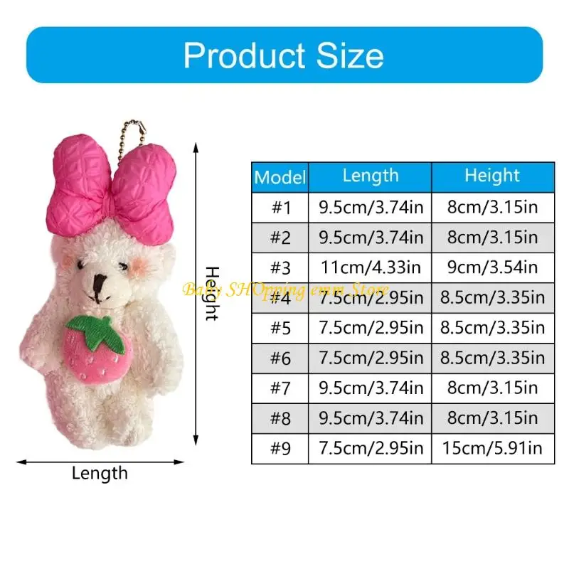 23GD Portable Dog Dog Charchain Charchain With Blue Bowknot và Mini Túi Độ bền Kimt Clasp cho lô Trang trí xe hơi