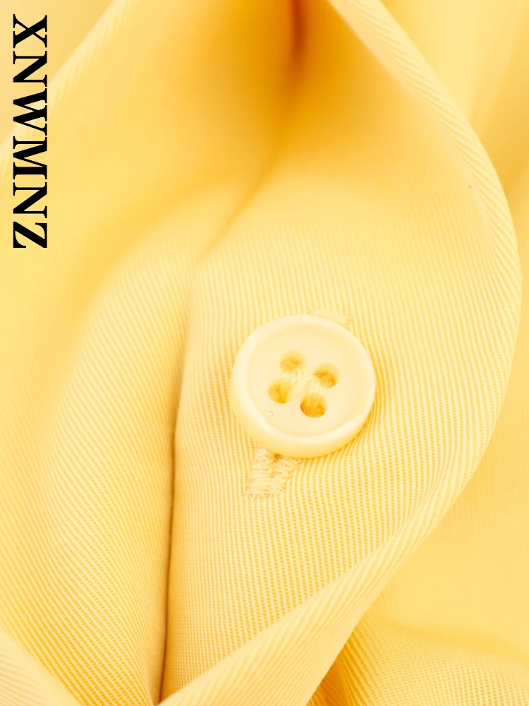 Xnwmnz 2025 verão mulher chique deslocamento turn-down colarinho sem mangas midi vestidos moda simples senhora casual vestido plissado