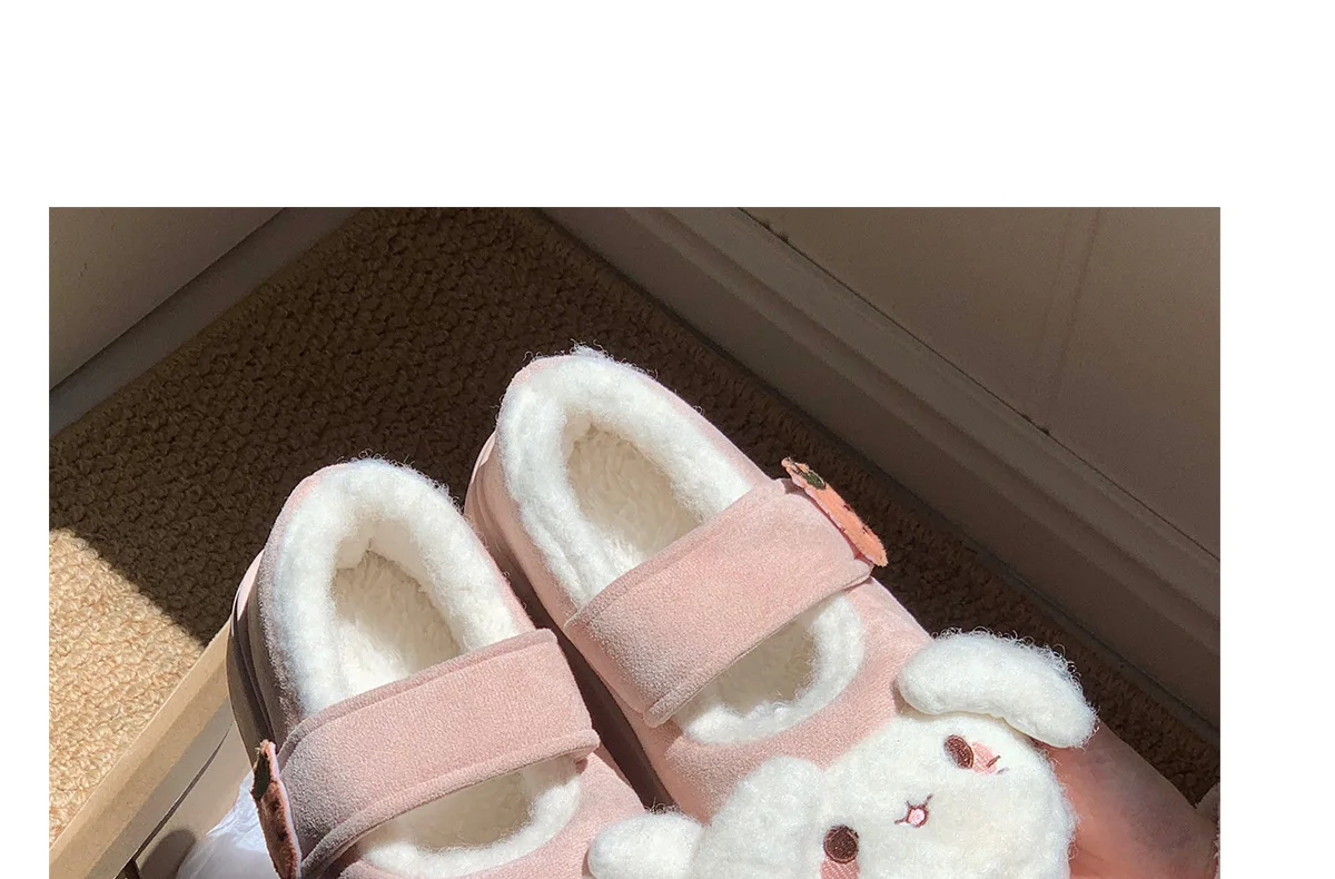Neue schwarze flauschige Katzenpantoffeln für Damen, bezaubernde Tier-Schuhe, flauschige Hausschuhe, Damen-Winter-Plüsch-Mary-Jane-Slipper. – Detail 25