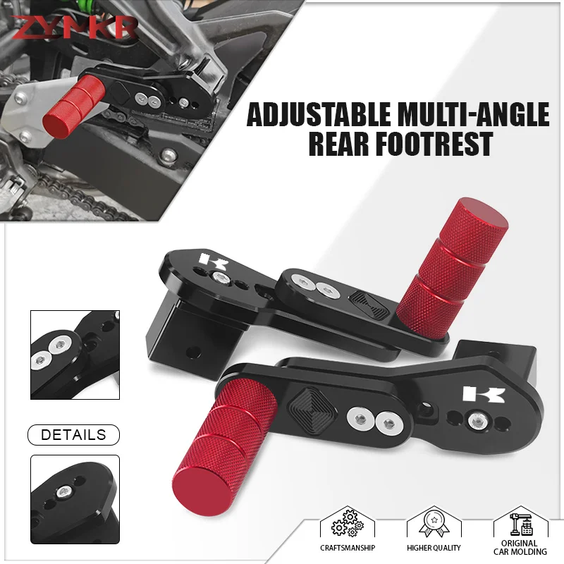 

Multi-angle Telescopic Adjustable Footrest Foot Peg Pedals For Z900 900RS 900SE Z650 Z650RS Z750 Z800 Z1000SX Z1000 VERSYS NINJA