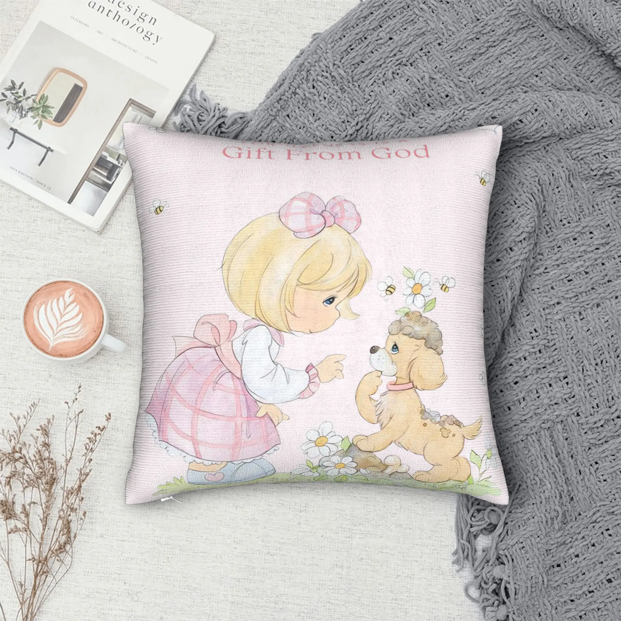Precious Moments Various Pillow Cover  Funny Pillow Case For Sofa Car Home Decor Comfy Pillowcases Birthday Present