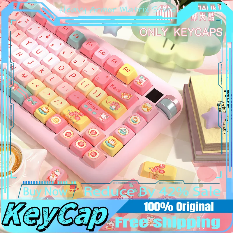 

Tulip Theme Keycaps 138/158 Key Mda Profile Pbt Mechanical Keyboard Anime Games Cartoon Cute Festival Gifts Collection Keycaps