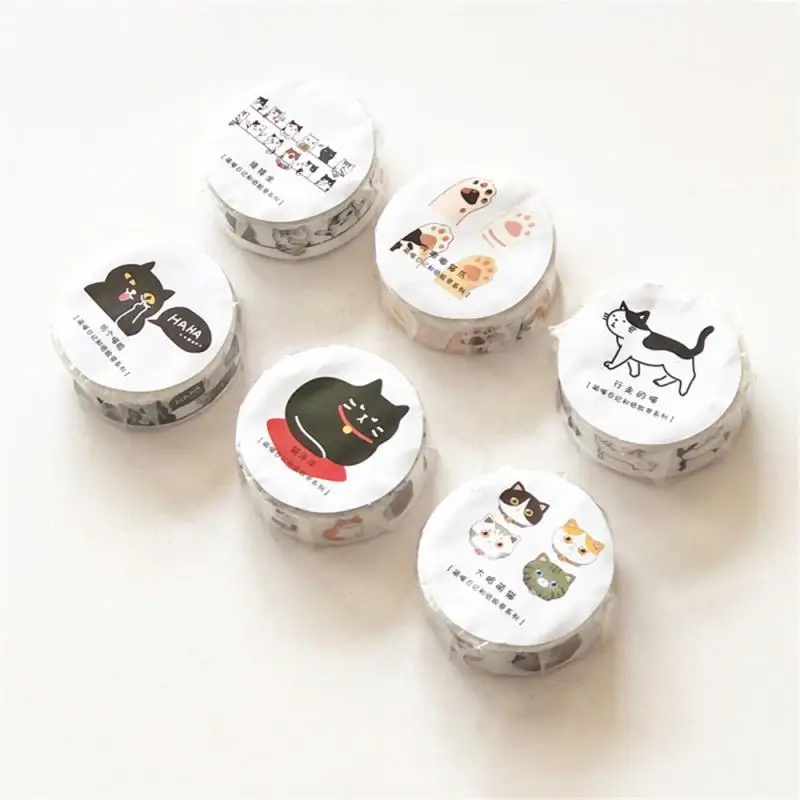 Cute Kawaii Adorable Cat Adhesive Paper Washi Tape Masking Tape DIY Scrapbooking Stick Label