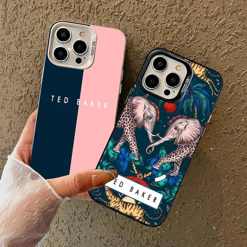 

Flower T-Ted Baker HOT Phone Case Color Silver Shell For IPhone 17 16 15 14 13 12 11 Pro Max Plus