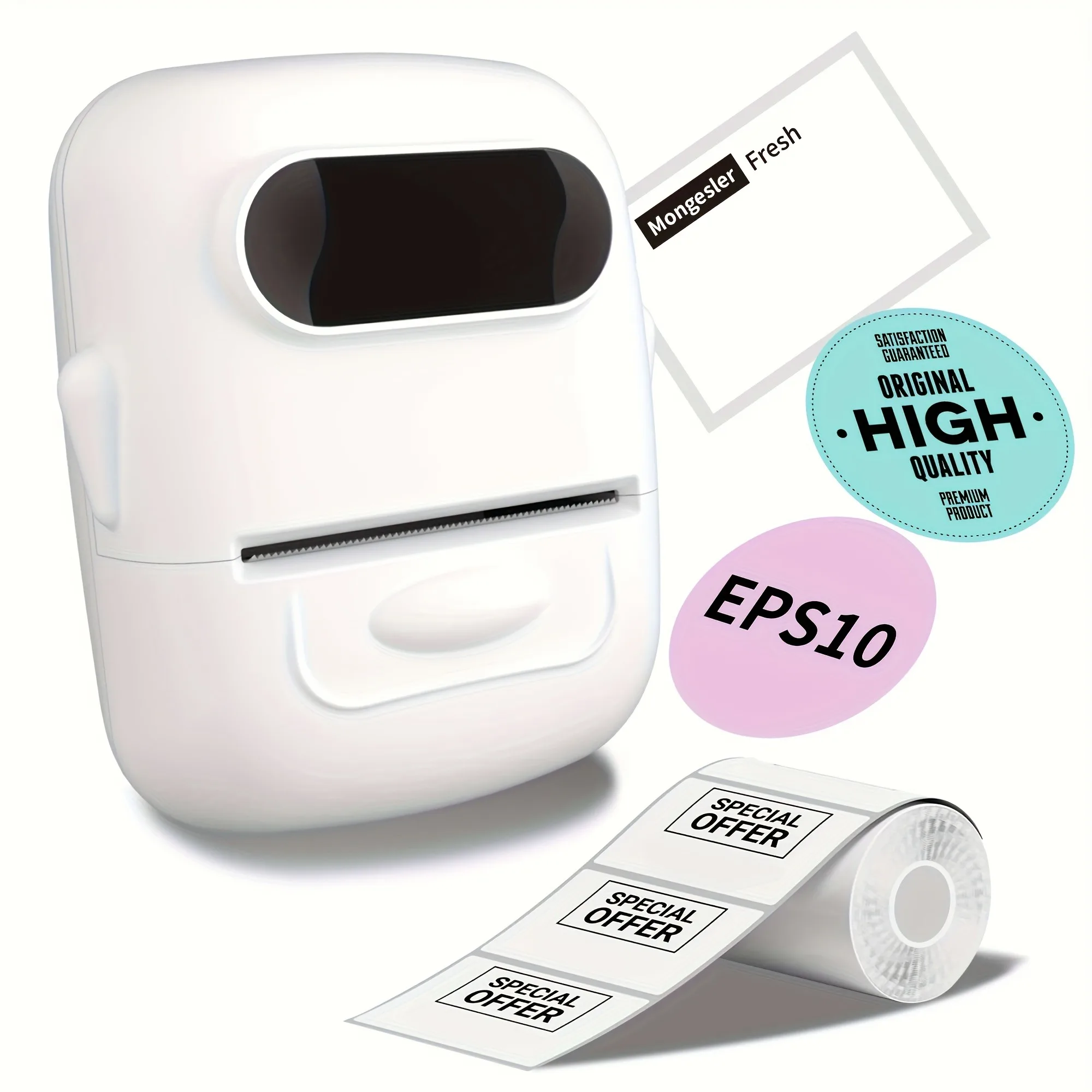 Makrlife P50 Thermal Label Printer Business Label Maker Custom Sticker Printing Machine For Home Use, DIY Stickers, Commercial