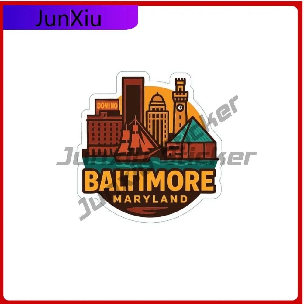 

Baltimore Maryland City Travel Sticker Vinyl Anti Scratch Exterior Decal Car Decoration Suv Bodywork Guitar Motorcycle Accessori