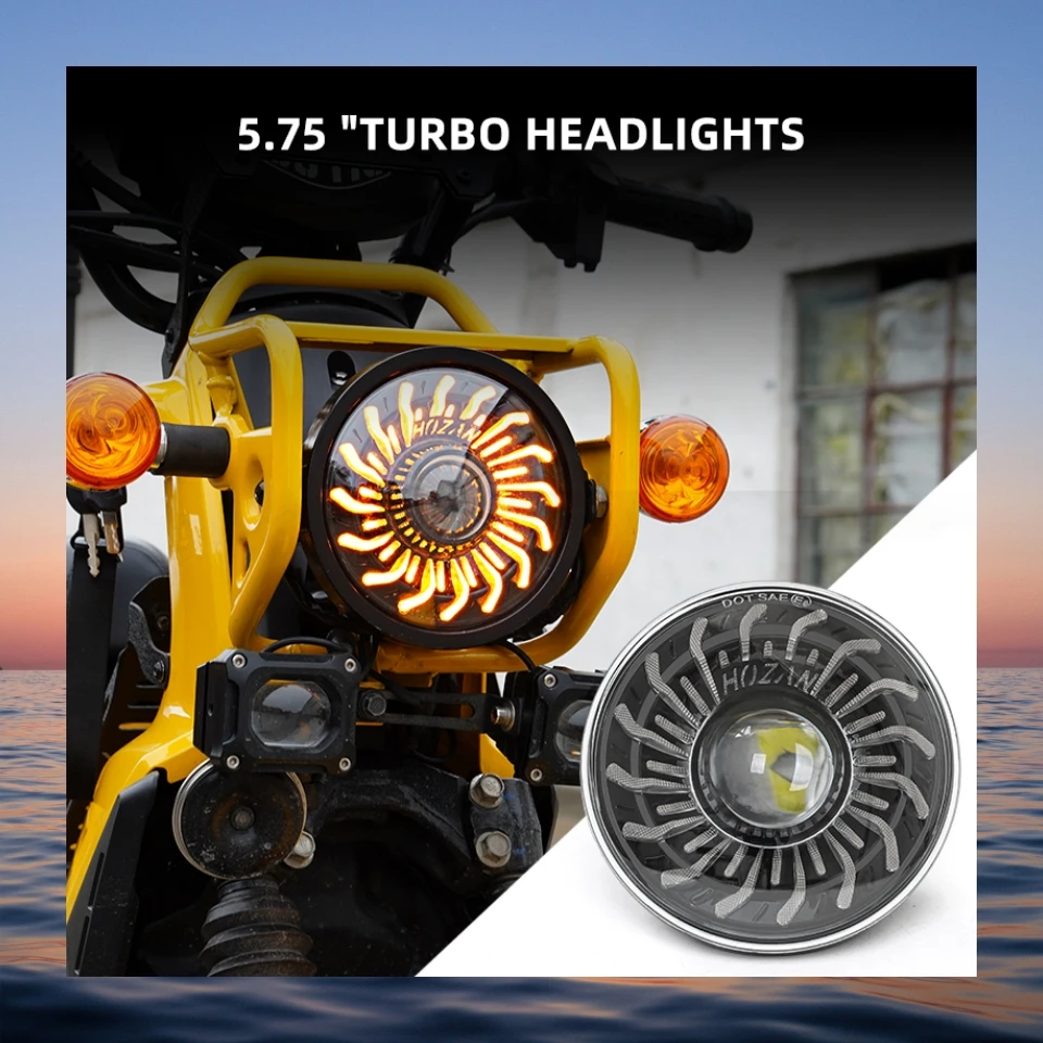 

Dedicated 5.75-inch LED headlights white/amber chrysanthemum petal DRL headlights, suitable for CC110 2022 and above JA60