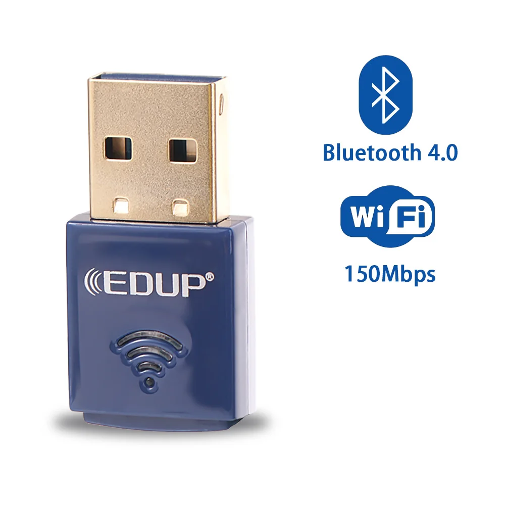 Durable 150Mbps Mini WiFi Adapter Mini USB Bluetooth 4.0 USB Network Card 2.4G 2in1 Dongle Wireless WiFi Receiver PC/Laptop
