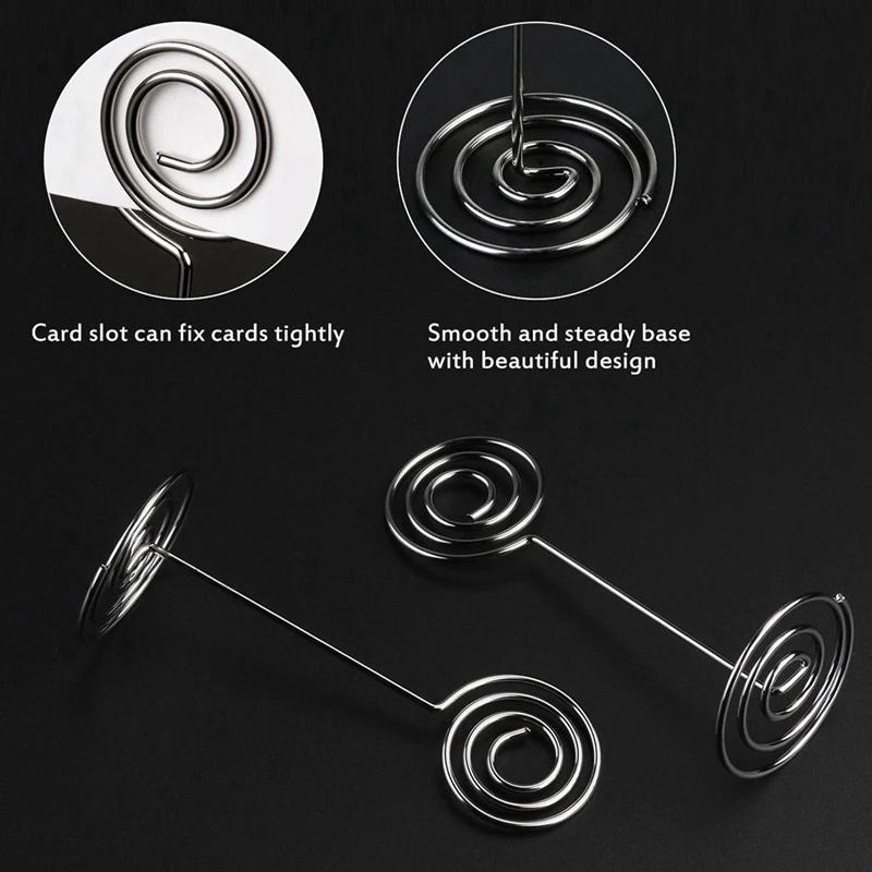 30Pcs Swirl Table Number Photo Holder Stands For Weddings Party Gatherings