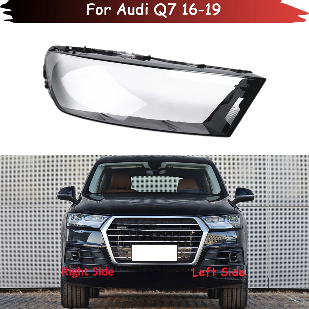 

Car Front Headlight Cover Auto Headlamp Lampshade Lampcover Head Lamp Light Glass Lens Shell For Audi Q7 2016 2017 2018 2019