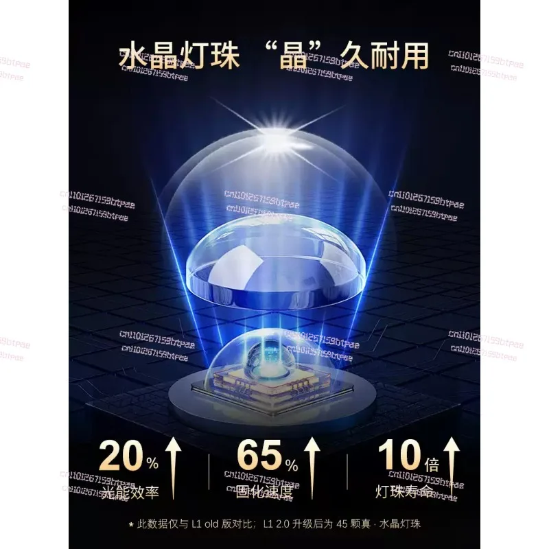 High Power  Nail Lamp, Fast Drying No Black Hands Gel Polish Curing Light, Professional Nail Dryer for Nail Salon Use