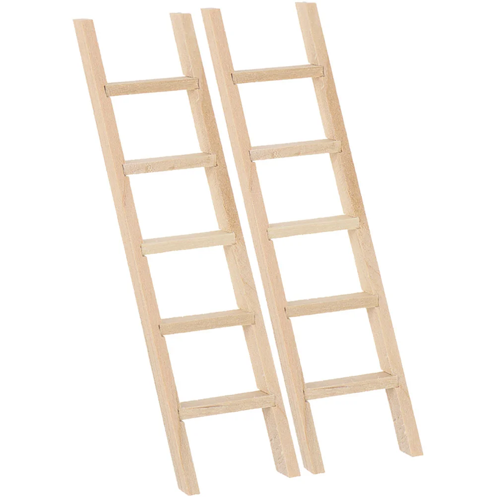 

Simulation Mini Ladder House Decorate Photography Props Miniatures for Crafts