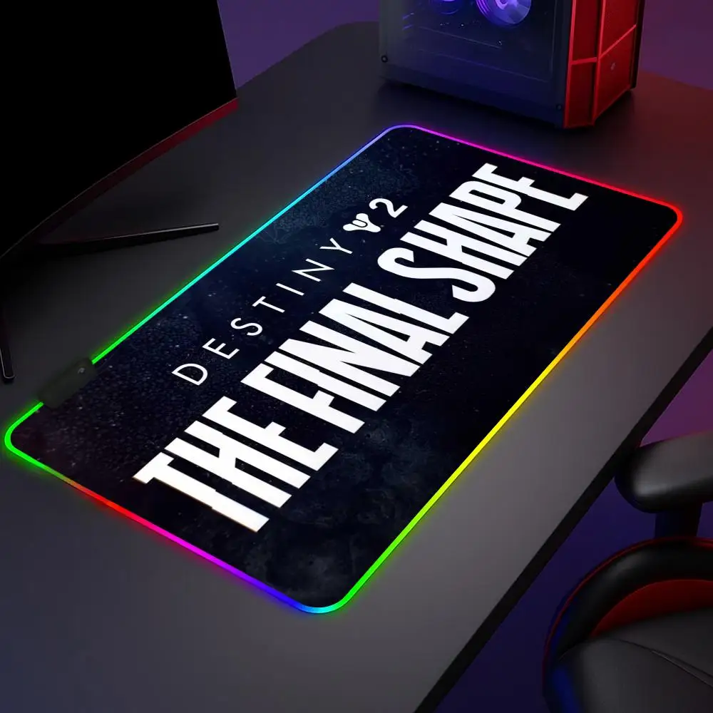 Destiny 2 The Final Shape Mouse Pad RGB,Gaming Mat Led Mousepad，Extended,Large RGB Mat,SoftPad,DeskMat,Glowing Pad