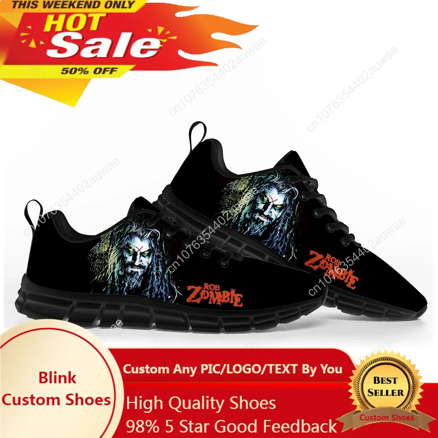 Rock Singer Rob Zombie Sports Shoes Mens Womens Teenager Kids Children Sneakers Casual Custom Shoes High Quality Couple Shoes