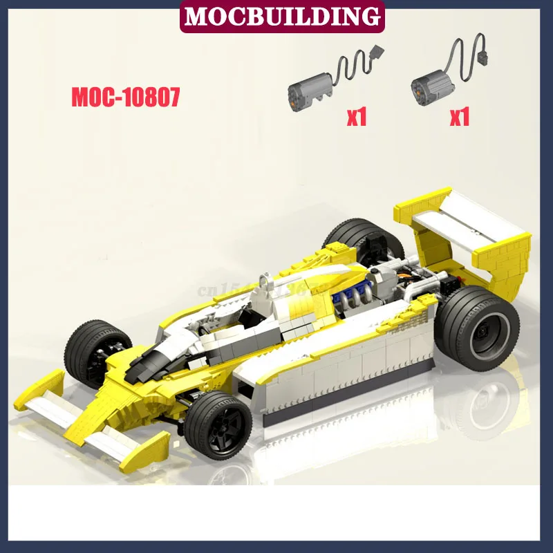 MOC Racing 1:8 Model Building Block Assembly City Sports Car F1 Boy Collection Toys DIY Gifts