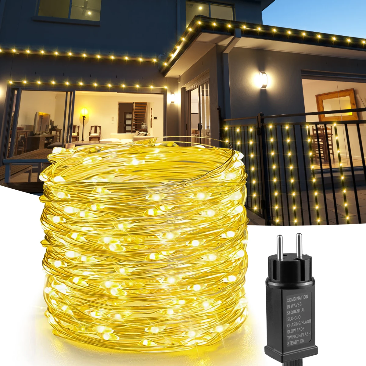 50M 100M Led Fairy Lights Decorative String Holiday Outdoor Lamp Garland For Christmas Tree Wedding Party Decoration 110V 220V