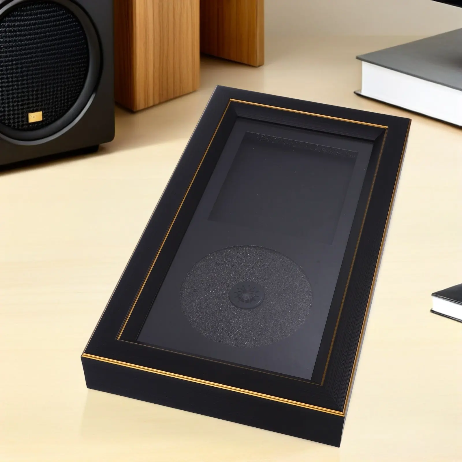 Cd Display Wall Mount Frame Resin Record Holder Signed Album Display Case for Music Collectors Wall Hanging Decor