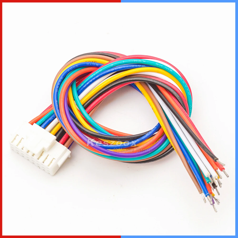 Keszoox JST 2mm PHB2.0 Dual Rows Connector 2x2-2x10Pin with Length of 10-100cm Premium 22AWG Cable【Support Customized】