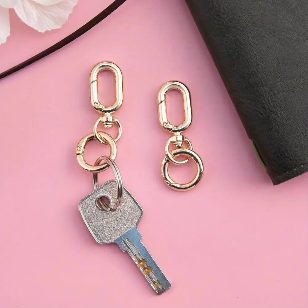 10Pcs 10 pcs Swivel Clasp Clips Zinc Alloy Swivel Clasp Metal Snap Hooks Metal Construction Spring Mechanism Spring Snap Hooks