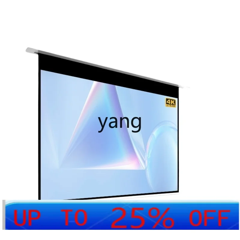 CX Home Remote Control Electric Lifting Ceiling Screen HD Projector Screen