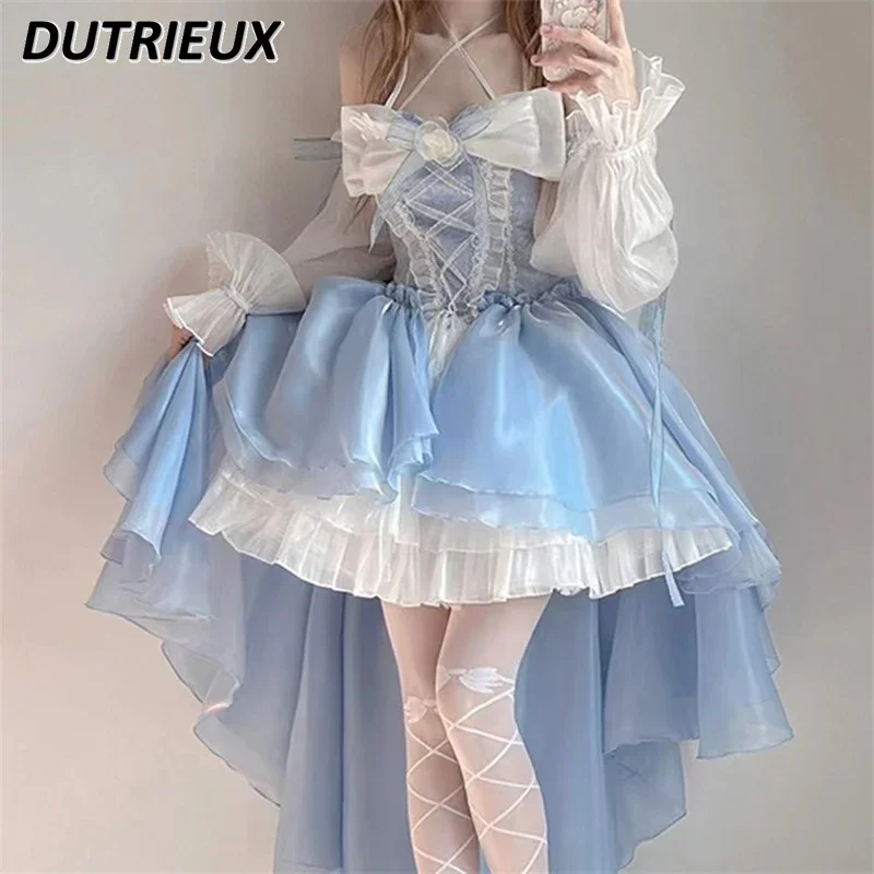 

New Jsk Suspender Dress for Lady Flower Wedding Princess High-end Lolita Style Fashion Elegant Dresses for Women Summer