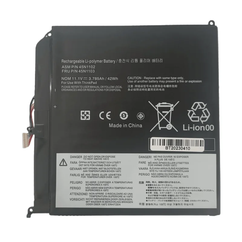 Brand New 45N1102 45N1103 42Wh Tablet pc battery Applicable ThinkPad Helix X1 MT3697