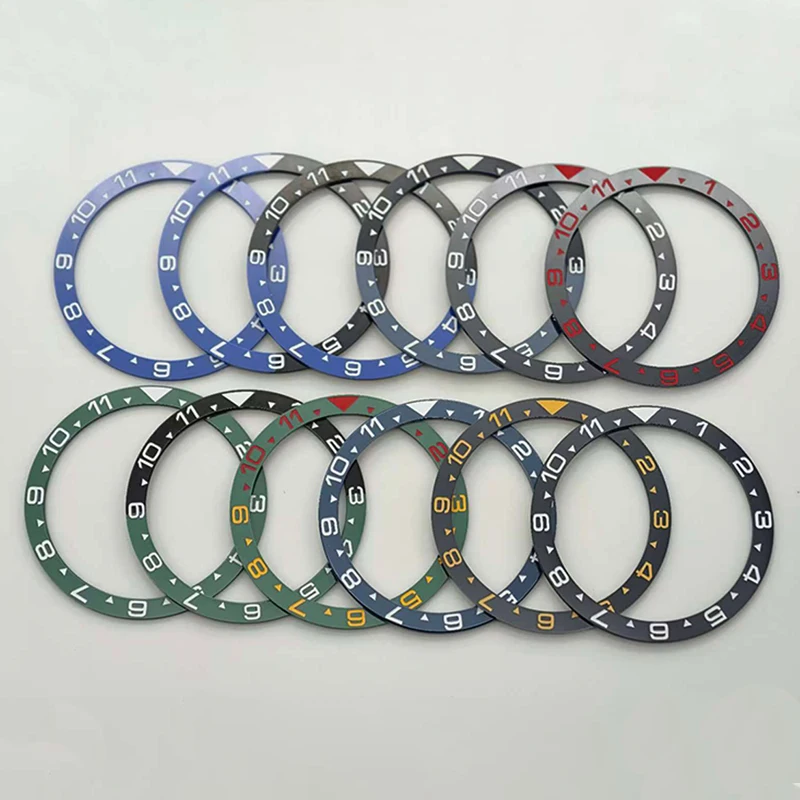 Плоский керамический ободок для часов Mod 38 мм × 31,5 мм, кольцо-вставка подходит для SKX007 SKX009 SRPD, корпус часов NH35 NH36, механизм, мужские детали для часов, ремонт