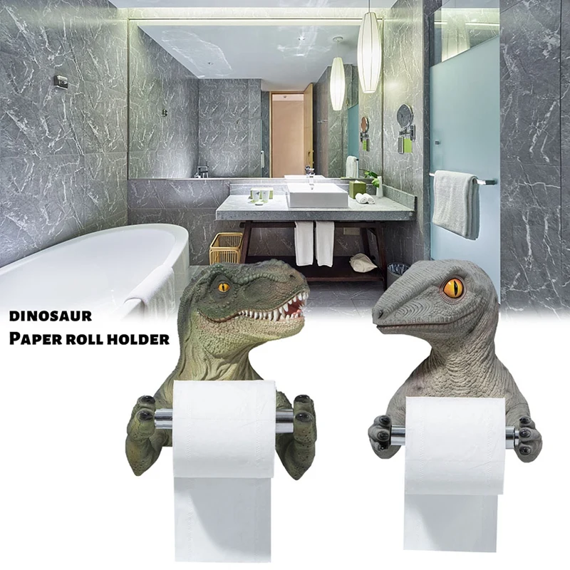 ABRE-Porte-papier hygiénique mural en forme de dinosaure, porte-serviettes T1 pour HOKitchen, support de rangement