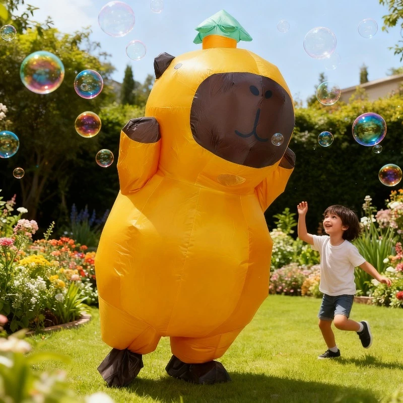 

Надувной костюм капибары для взрослых, надувной капибара для всего тела, нарядный забавный надувной костюм, подходящий для рождественской вечеринки