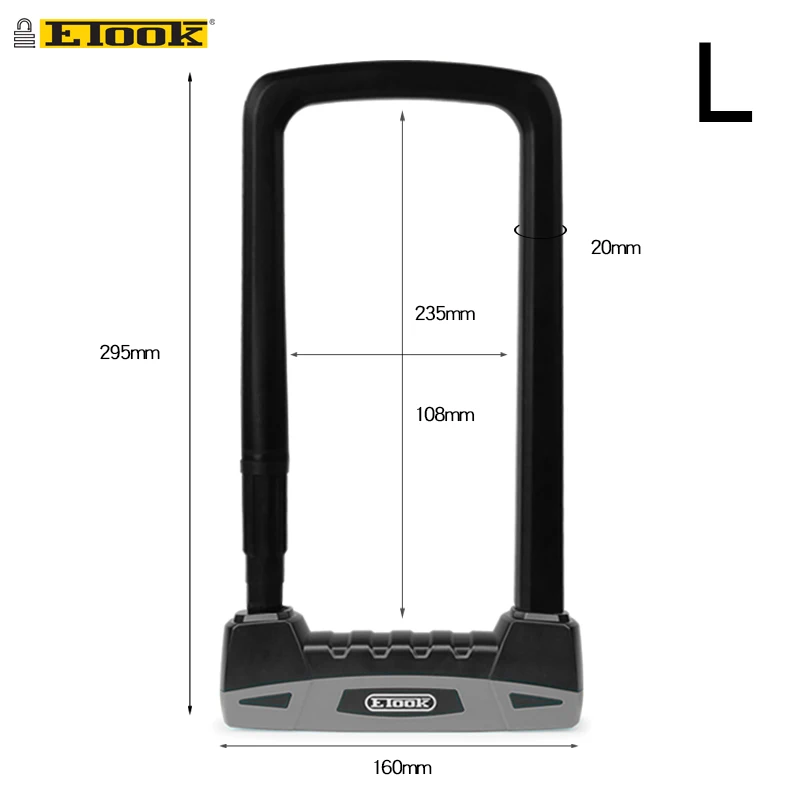 Etook Fiets U Lock Anti-Diefstal Stalen Kabel Beveiliging Fiets Accessoires Fiets Slot Heavy Duty Mtb Mountainbike Lock U-Lock