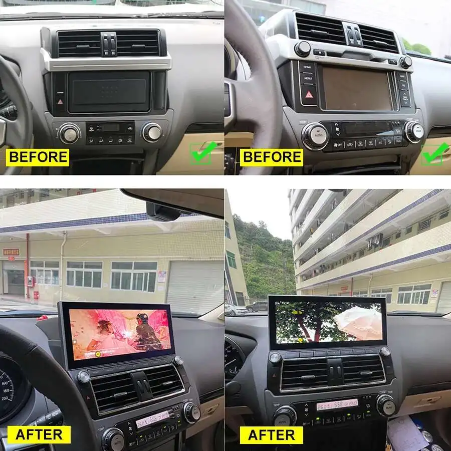 

For Toyota Land Cruiser Prado 150 LC150 2014-2017 128GB Android Car Radio Multimedia Video Player GPS Stereo Touch Screen 12.3"