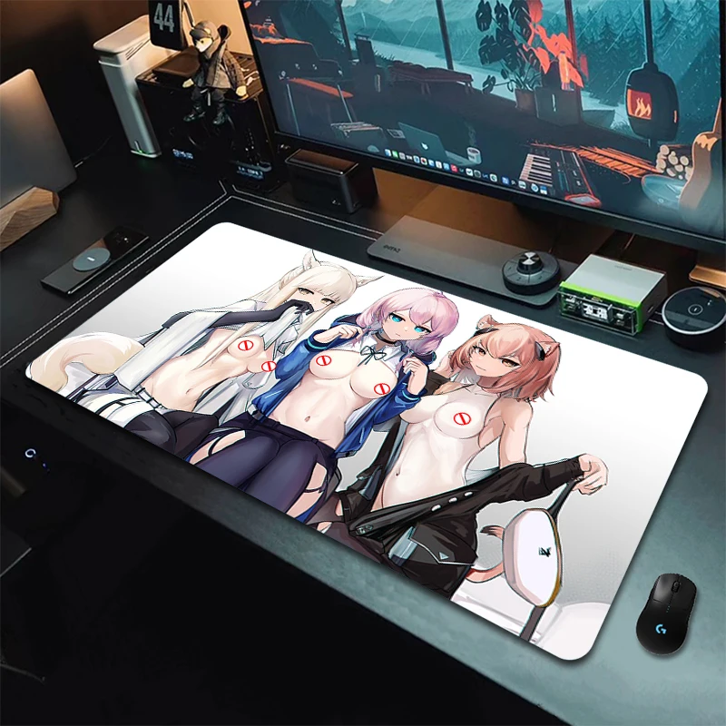 Tapis de souris NSFW Nude Big Seins, sous-souris, tapis de clavier sexy Ass, tapis de souris Arknights, grand jeu, polymère, accessoires informatiques Hentai