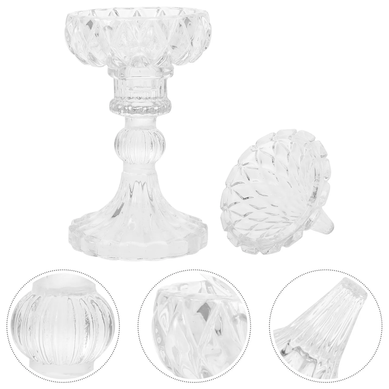 

Elegant European Glass Jewelry Storage Jar Footed Design Multiuse for Desserts Fruits and Snacks Clear Candy Containers