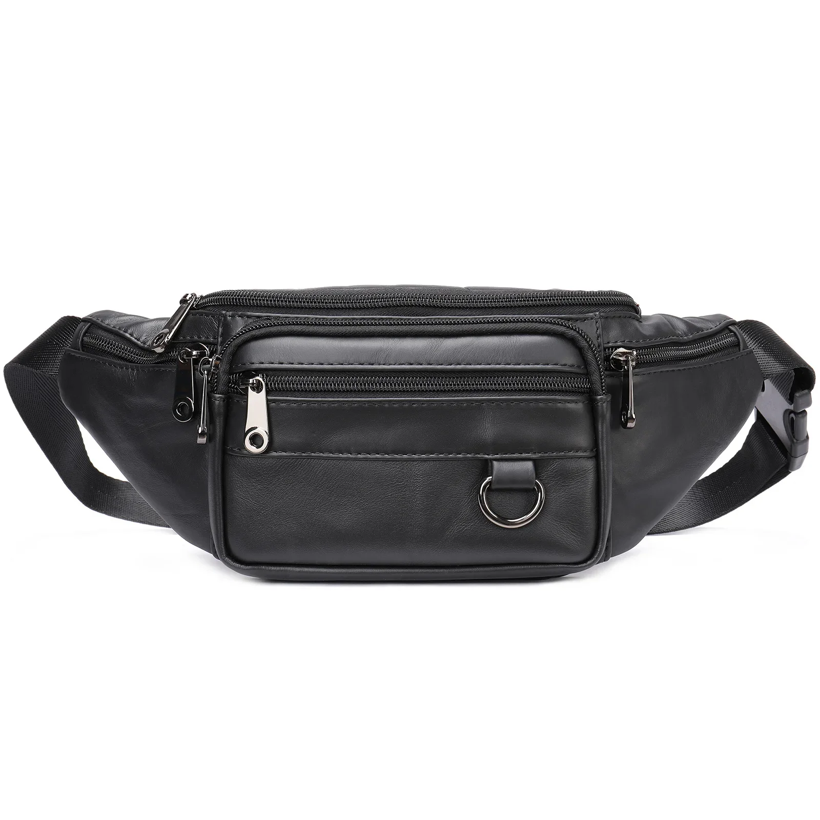 Bolsa de cintura de couro pequena para homens, pacote de Fanny para celular masculino, bolsa de cinto de esportes ao ar livre masculina