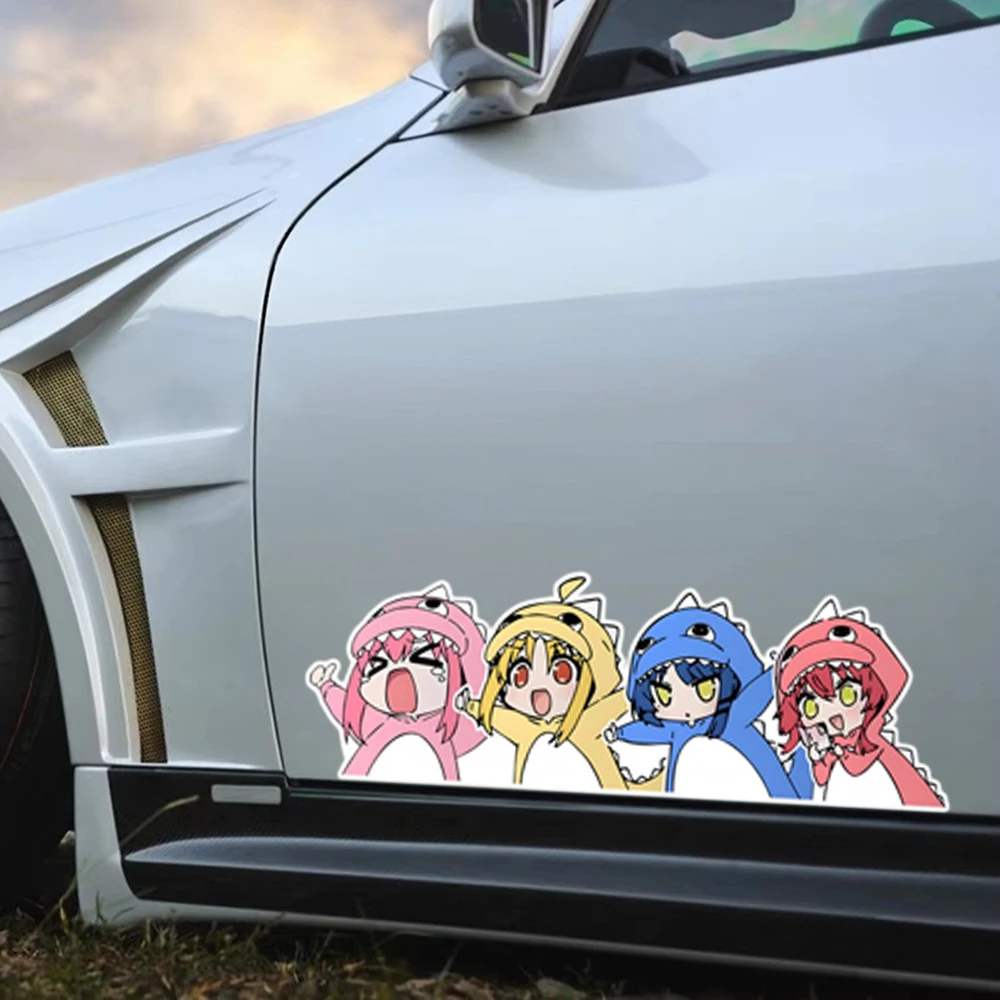 Bocchi The Rock Cute Anime Girl Cartoon Character Car Sticker Creative Auto Door,Windshield,Body,Window,Trunk&Laptop Decor Decal