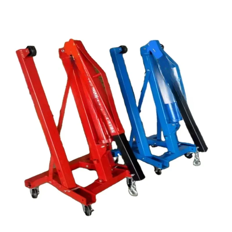 2-ton 3-ton Foldable Mobile Truck Lift Crane Manual Hydraulic Engine Workshop Truck Lift Crane