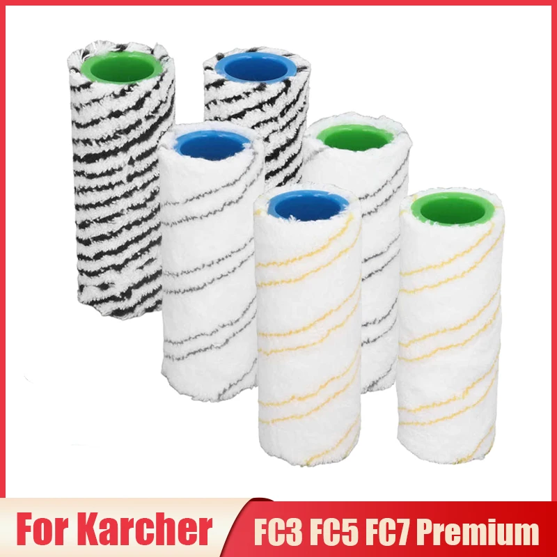 فرشاة الأسطوانة ل Karcher FC7 FC7 قسط FC5 FC5 قسط FC3 أجزاء نظافة الأرضيات اللاسلكية ستوكات قابل للغسل فرشاة الرطب الجاف