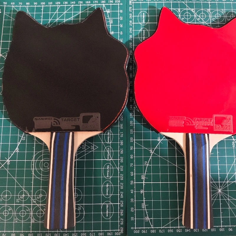 Special-shaped Table Tennis Racket Baseplate Five-wood Two-carbon Structure Horizontal Rackets Professional Finished Racket