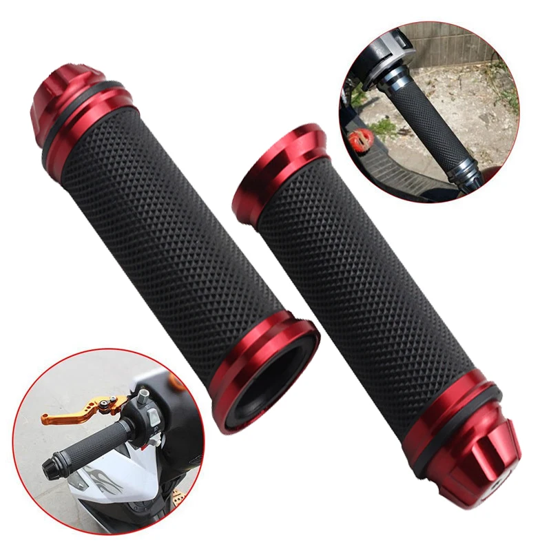 Motorcycle Grips Rubber Handlebar Universal Motorcross Bicycle Motorbike Scooter Modified Throttle Grip Moto Styling Accessories