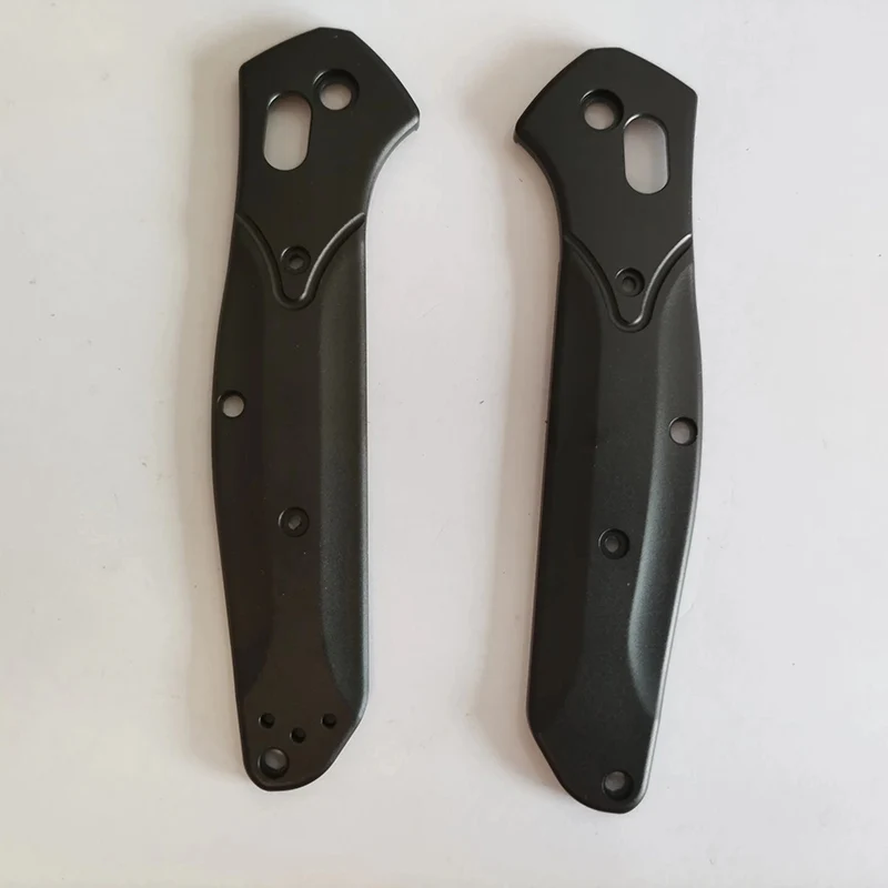 1 Pair Aluminum Alloy Knife Handle Grip Patches for Benchmade Osborne Series 940 Knives SandBlasting DIY Making Scales Material