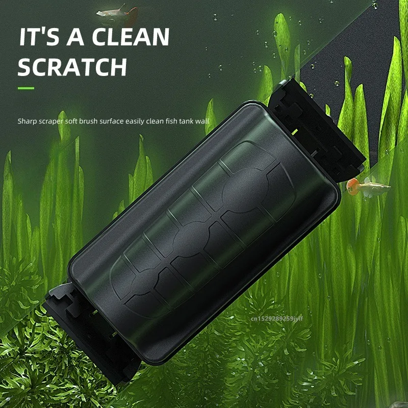 Magnetic Aquarium Fish Tank Brushes Floating Cleaner Glass Window Algae Scraper Scrubber Aquarium Accessories for Small Tank