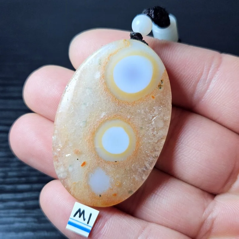 

Natural eye agate Energy Gem Necklace Reiki Healing holiday gift